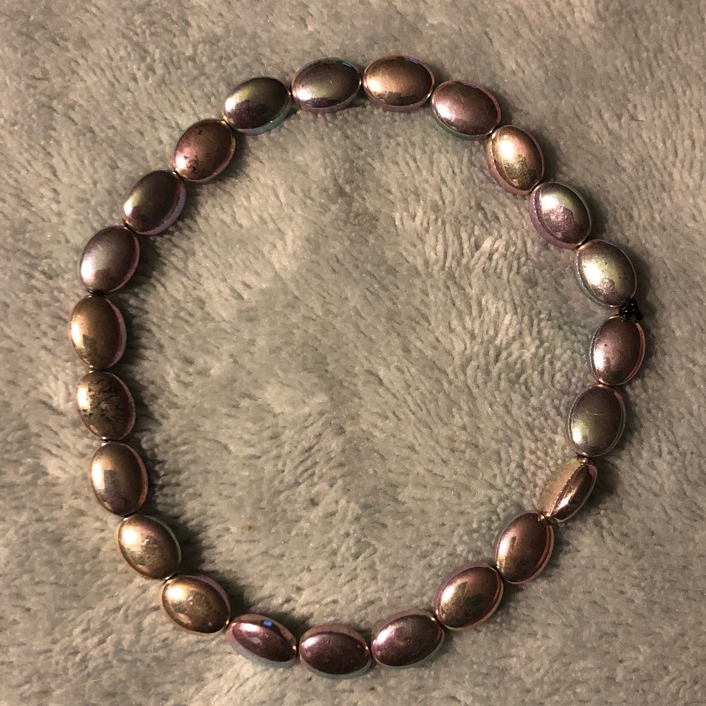 Handcrafted Rainbow Hematite Bracelet